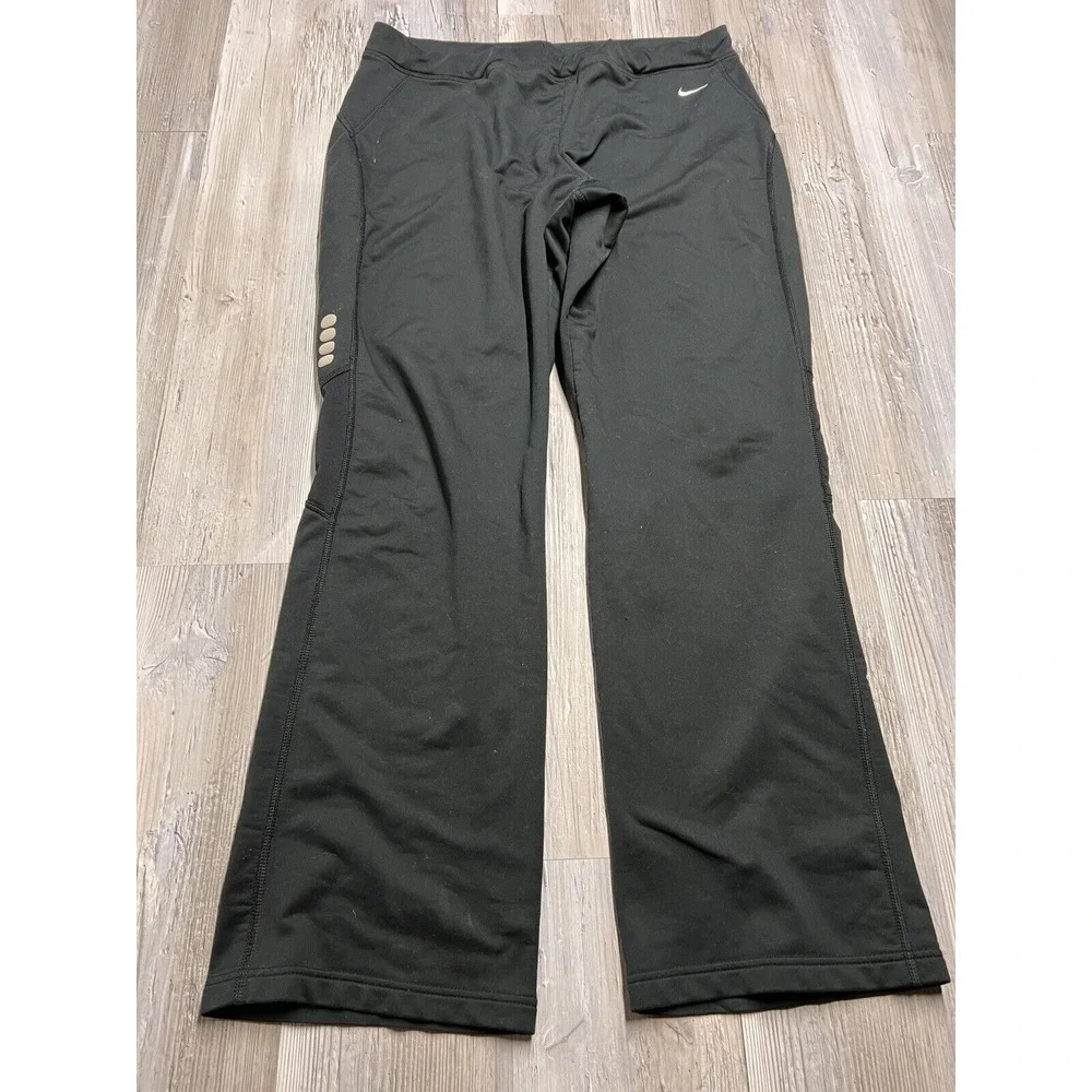 Nike Joggers Black Stretch Athletic Gym Pants Straight Leg Youth Large 12-14